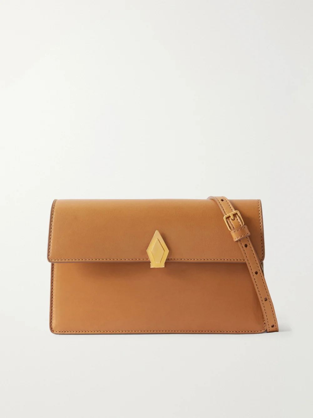 Métier Parallel 22 Small Leather Shoulder Bag in camel