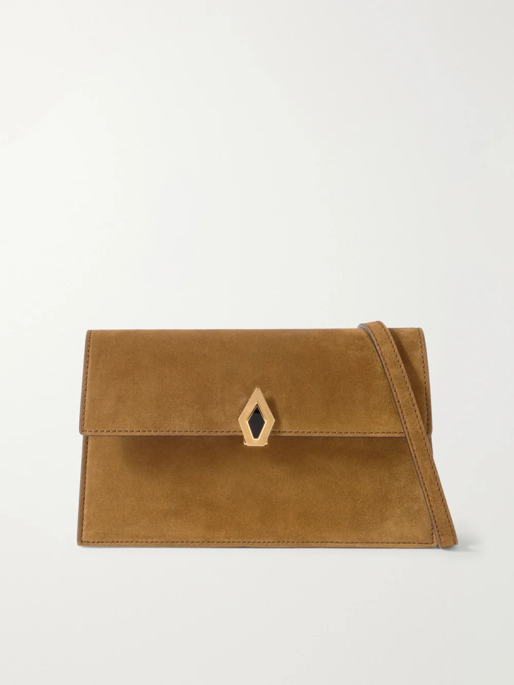Métier Parallel 22 Small Suede Shoulder Bag in tan