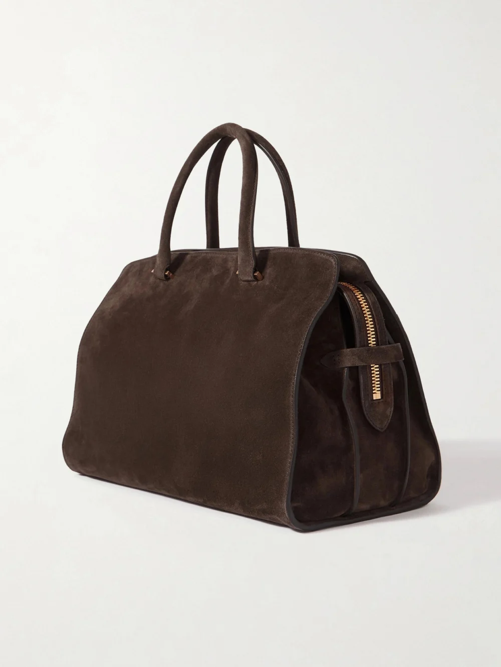 Back view of the Métier Private Eye Medium Suede Tote