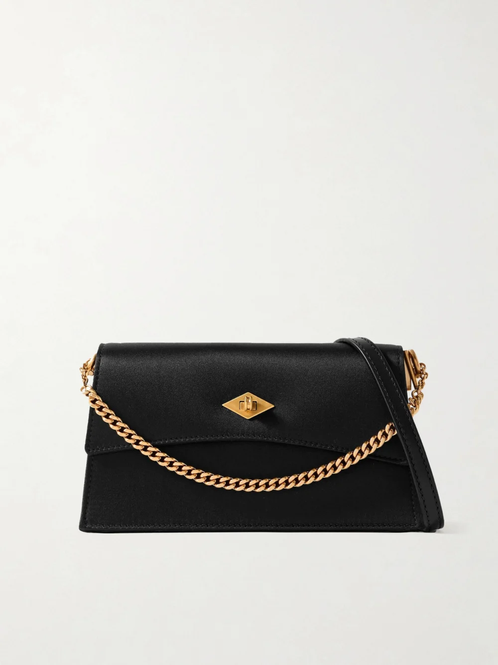Métier Roma Silk-satin Shoulder Bag in black