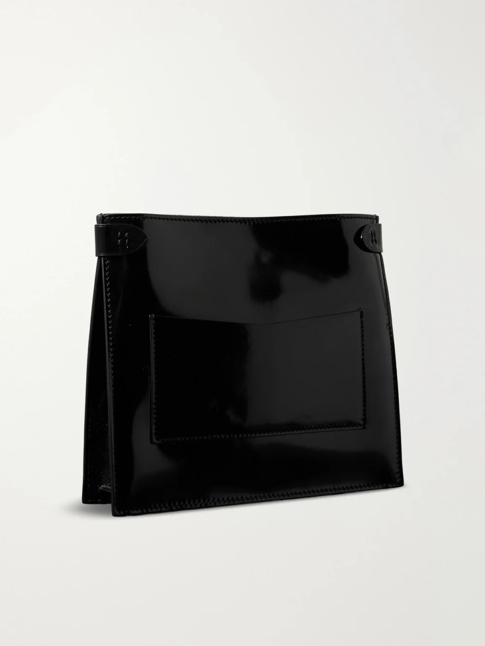 Back view of the Métier Stowaway Glossed-leather Shoulder Bag