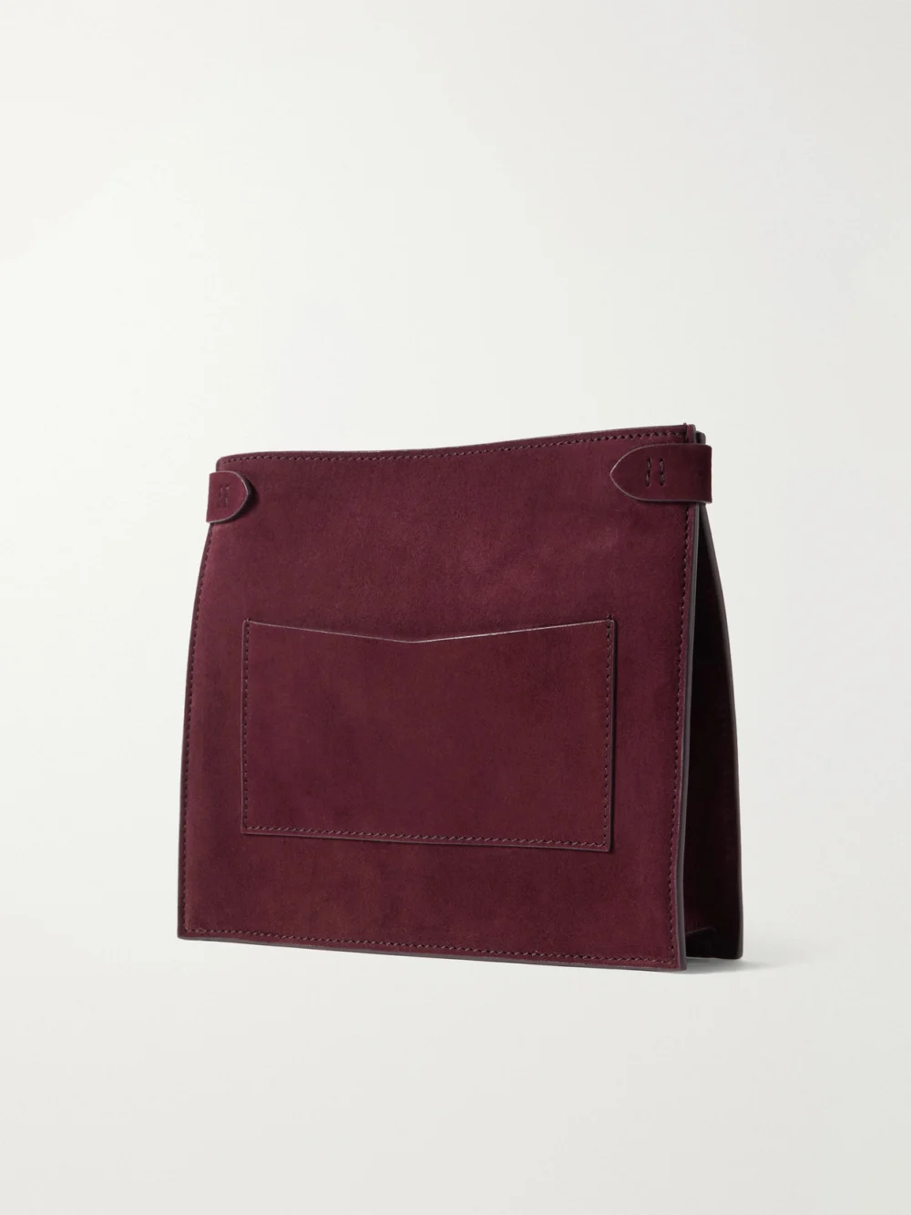 Back view of the Métier Stowaway Suede Shoulder Bag