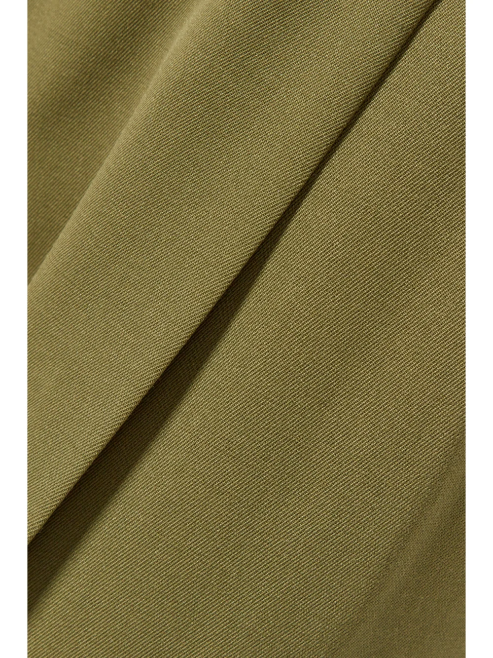 Close-up detail of the Michael Kors Collection Mika Pleated Wool-blend Twill Straight-leg Pants