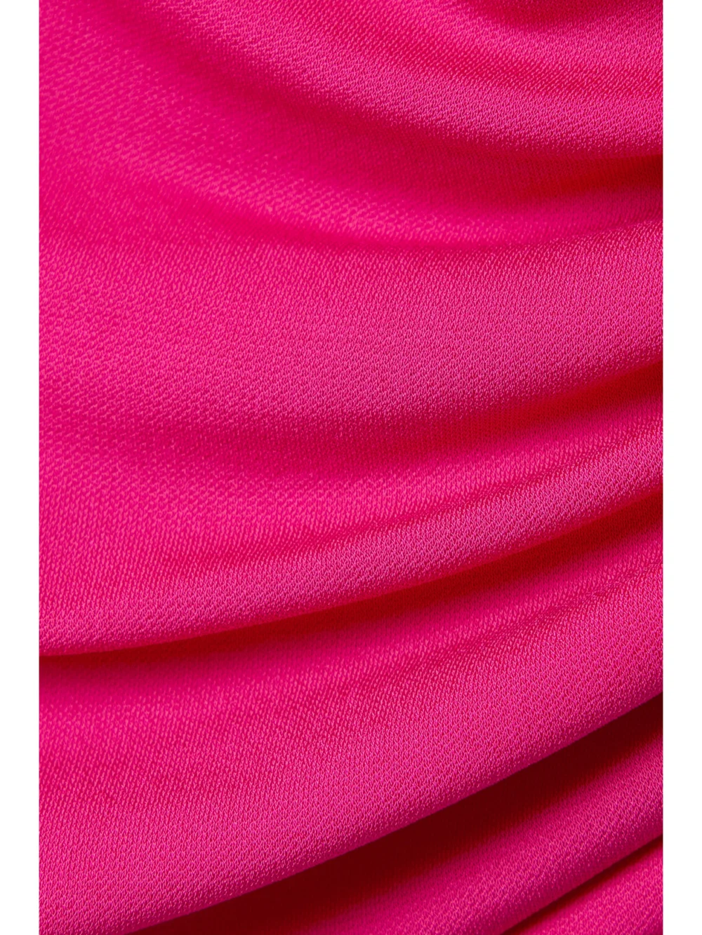 Close-up detail of the Michael Kors Collection One-shoulder Ruched Stretch-crepe Midi Dress