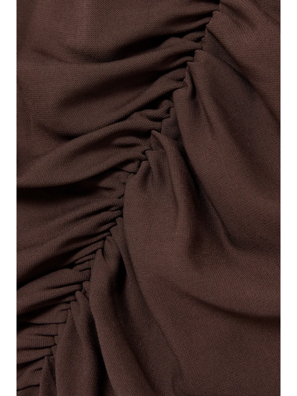 Close-up detail of the Michael Kors Collection Ruched Stretch-jersey Midi Dress