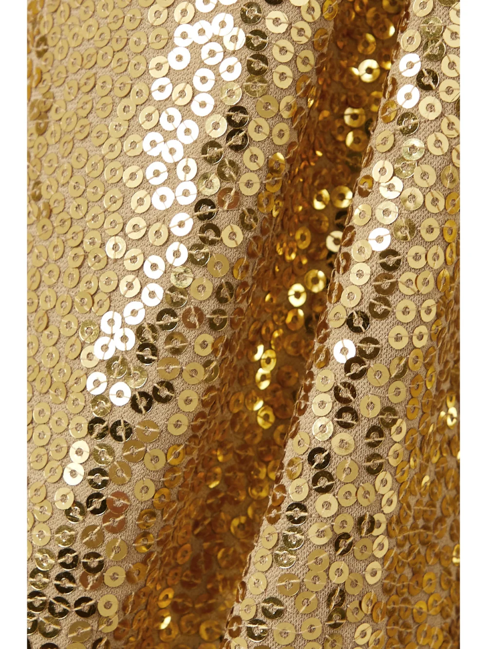 Close-up detail of the Michael Kors Collection Wrap-effect Sequined Jersey Maxi Skirt