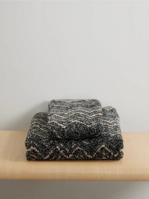 Missoni Home Azul Set of Two Striped Cotton-terry Towels