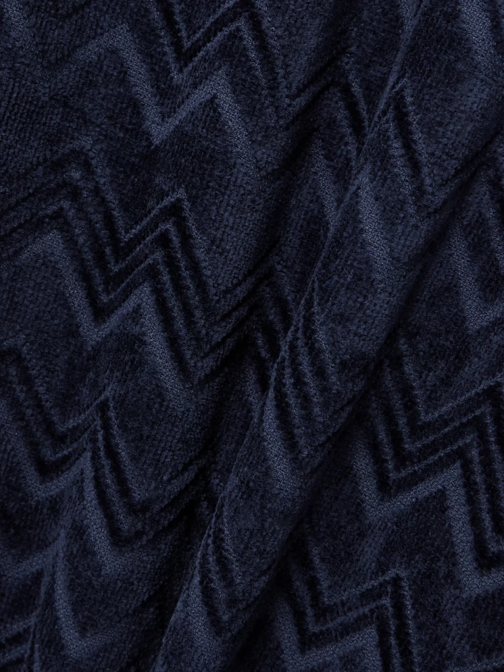 Close-up detail of the Missoni Home Chalk Belted Striped Cotton-terry Robe