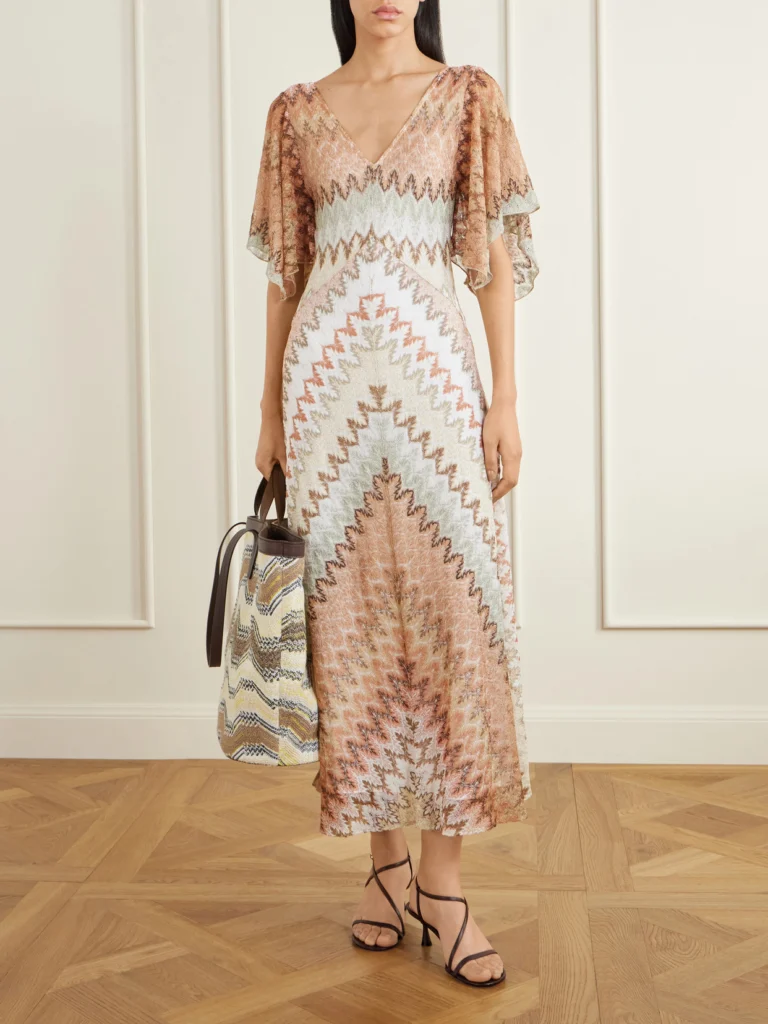 Missoni Leather-trimmed Striped Woven Tote
