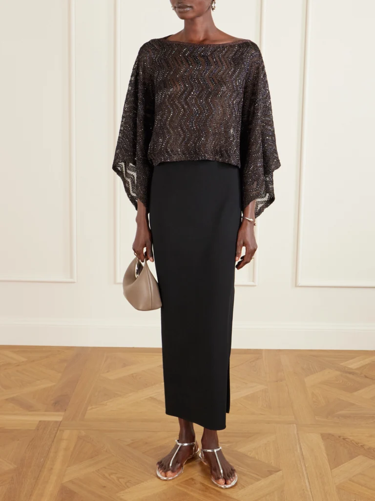 Missoni Mare Cropped Sequin-embellished Crochet-knit Top