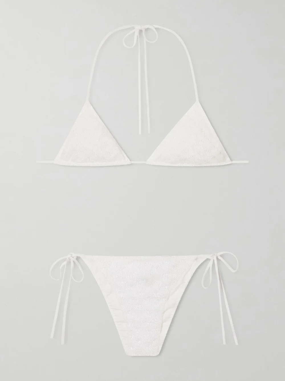 Missoni Mare Printed Halterneck Triangle Bikini in white