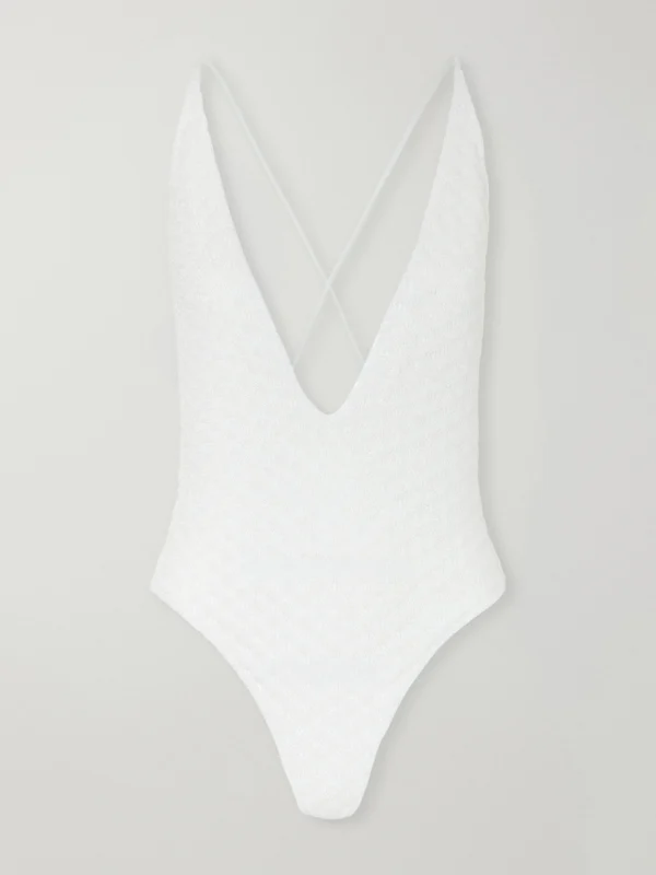 Missoni Mare Striped Crochet-knit Swimsuit
