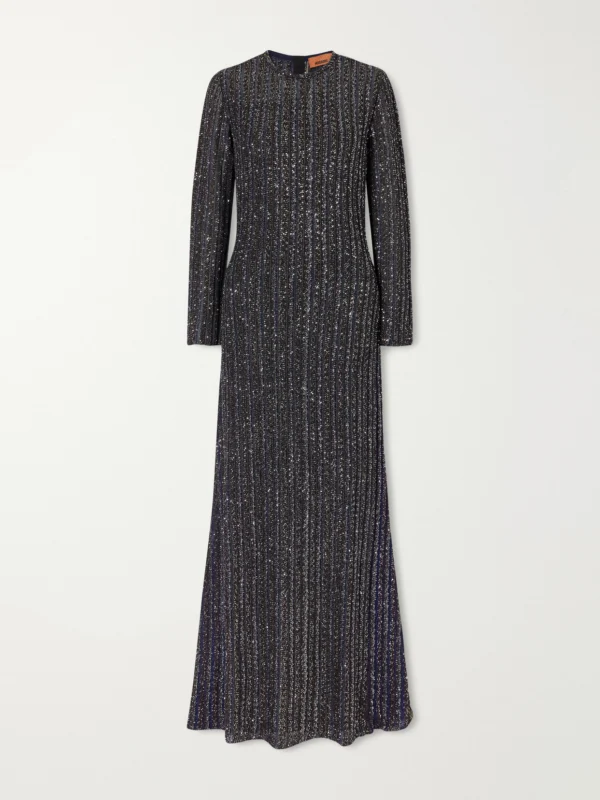 Missoni Sequin-embellished Ribbed-knit Maxi Dress
