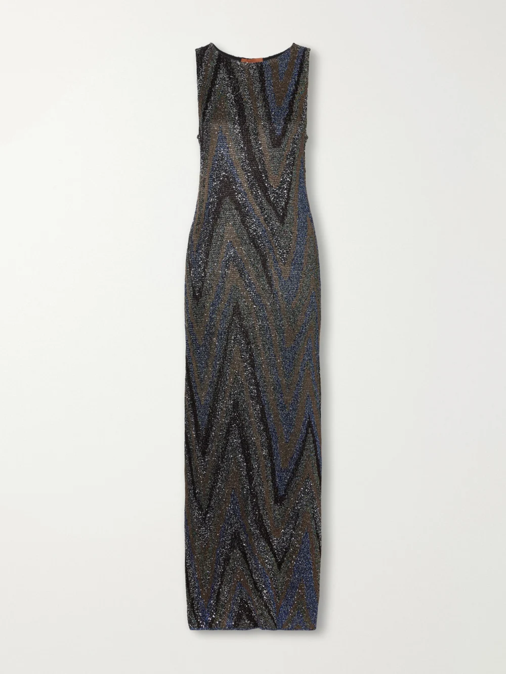 Missoni Sequin-embellished Striped Metallic Crochet-knit Maxi Dress in multi