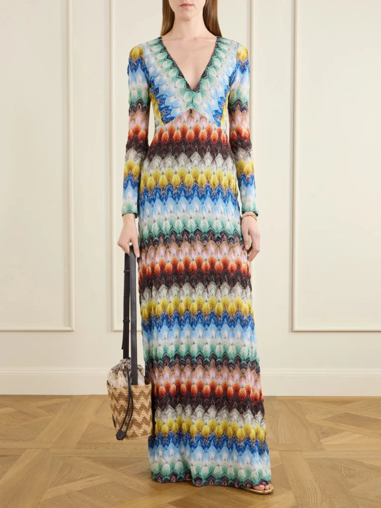 Missoni Small Striped Leather-trimmed Raffia Bucket Bag
