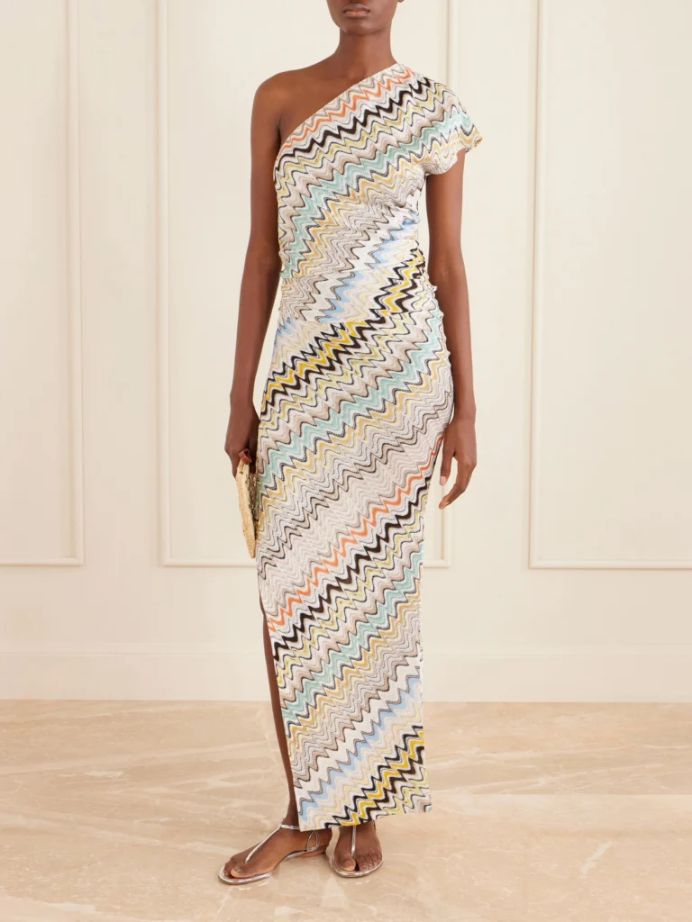 Missoni Striped Crochet-knit Maxi Dress