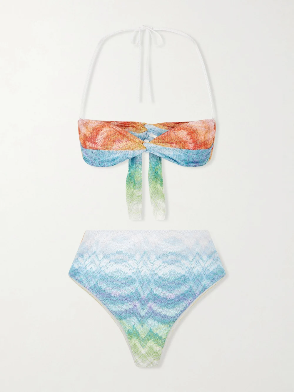 Missoni Striped Crochet-knit Triangle Bikini in multi