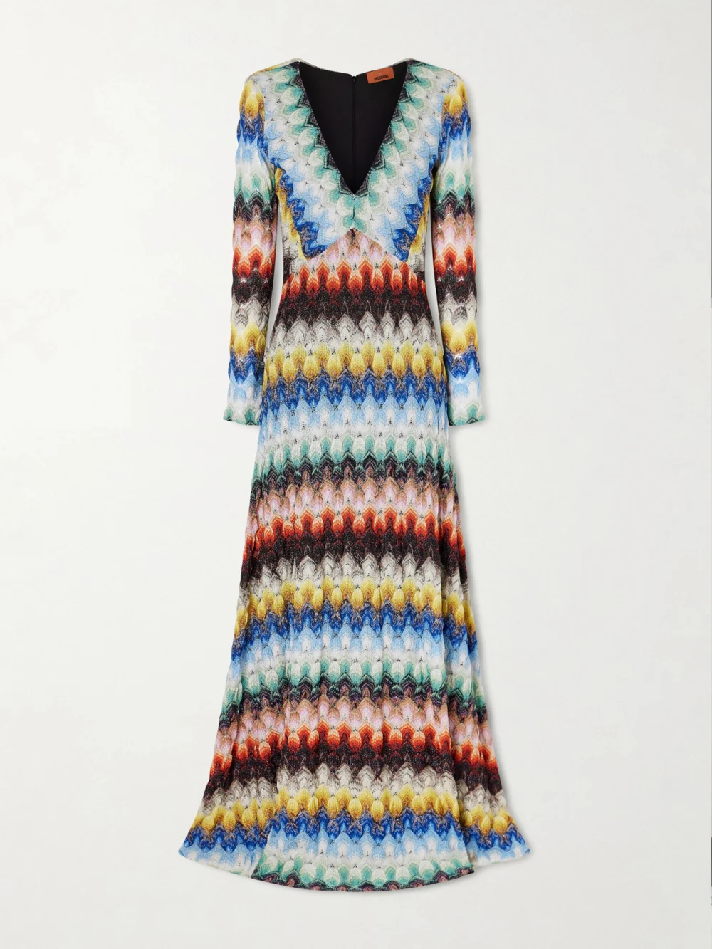 Missoni Striped Metallic Crochet-knit Maxi Dress in multi