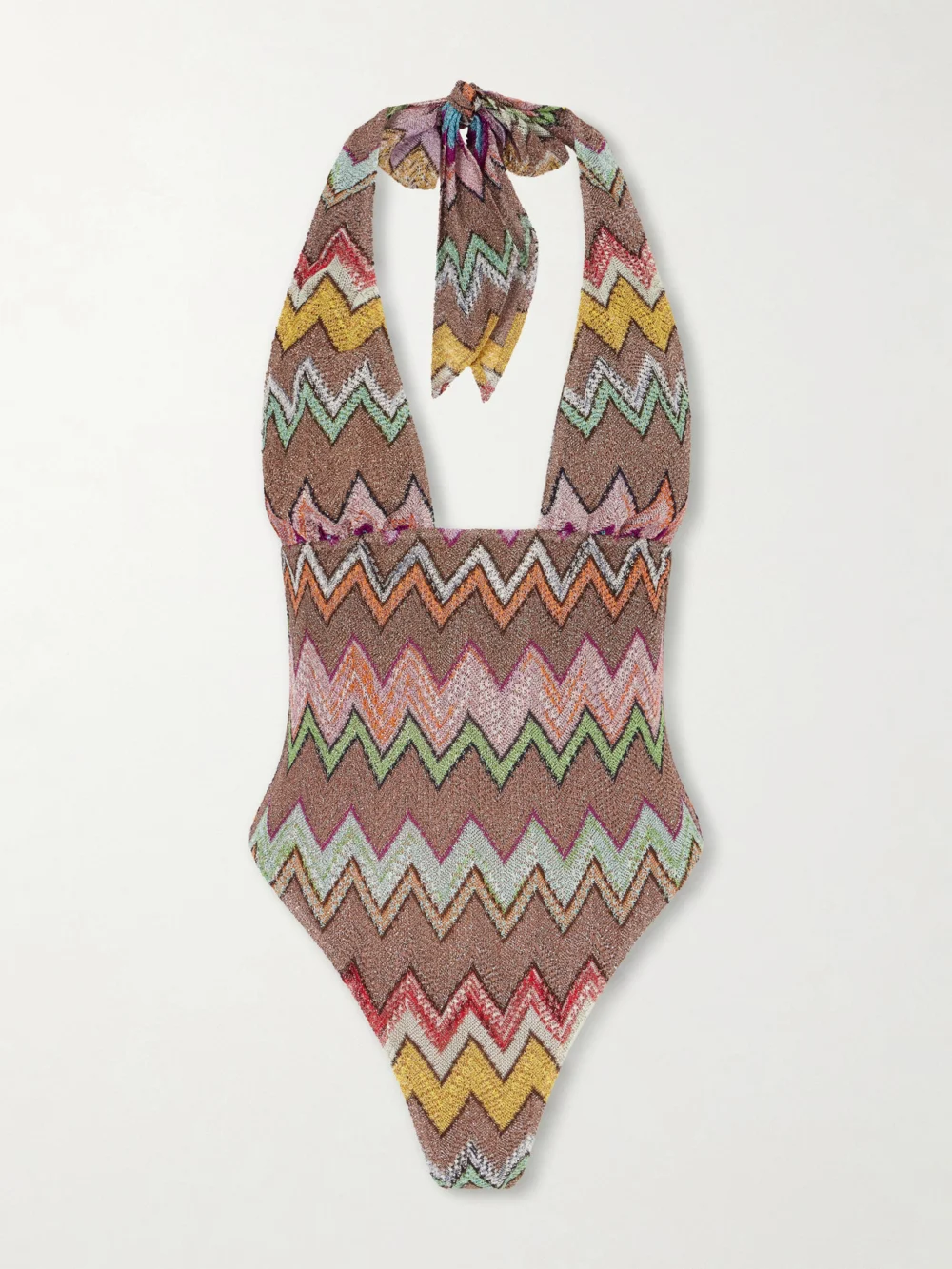 Missoni Striped Metallic One-piece Swimsuit in multi