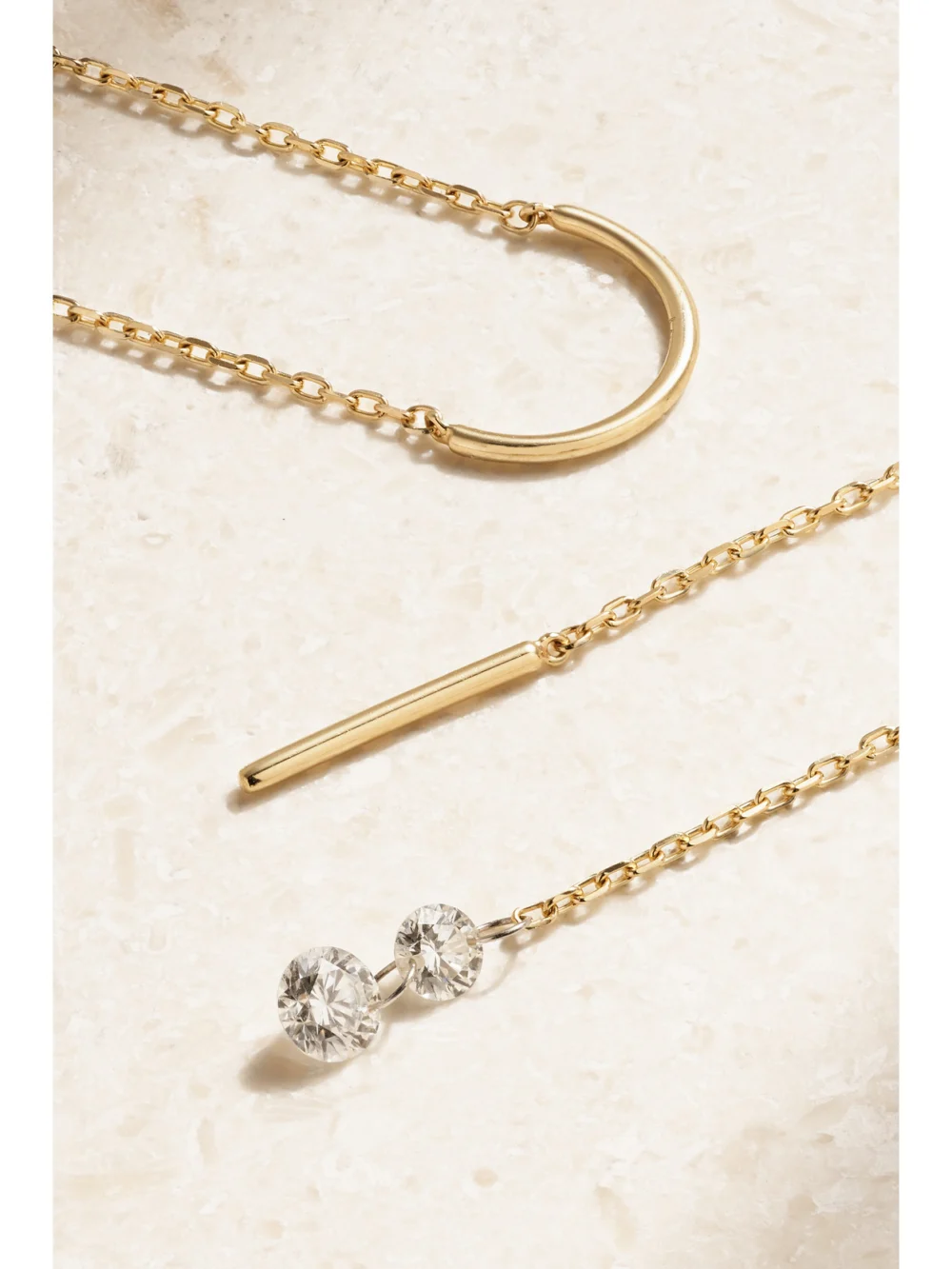 Back view of the Mizuki 14-karat Gold Diamond Earrings