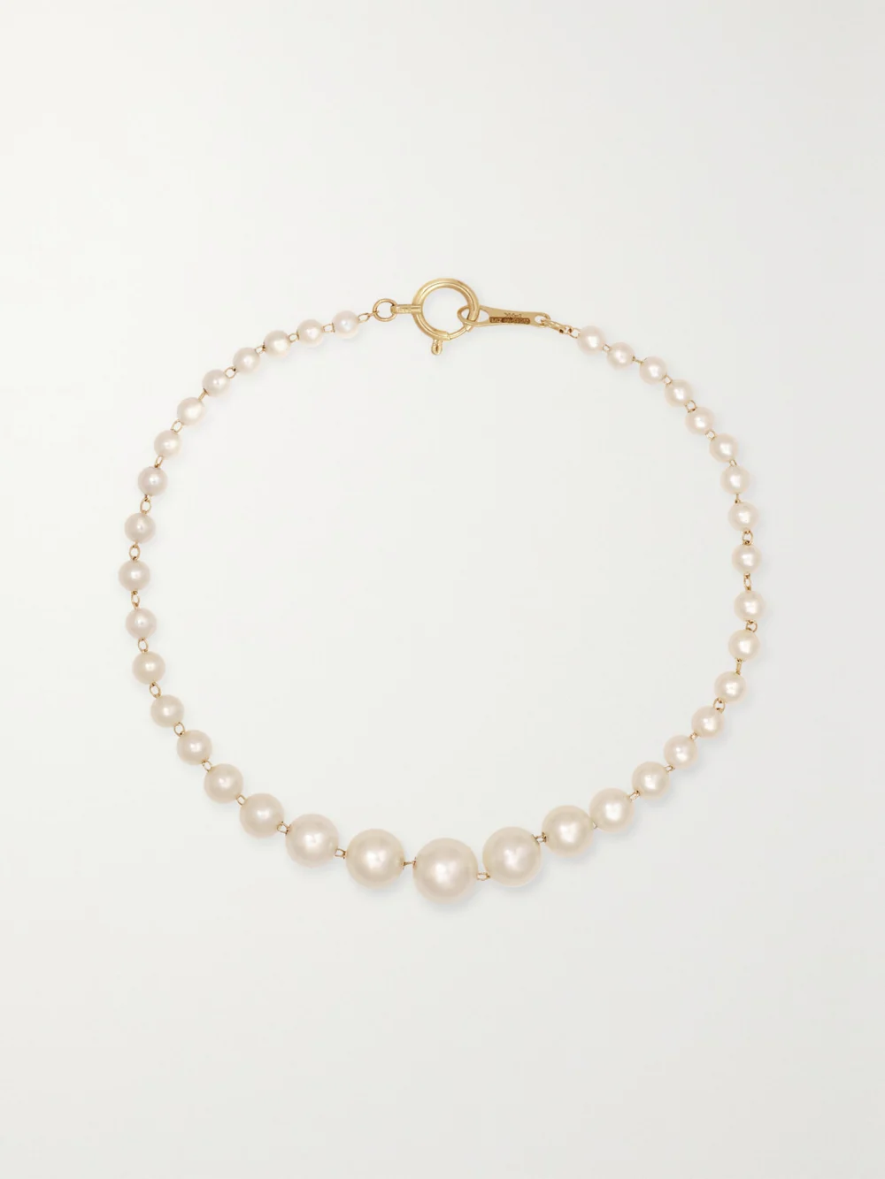 Mizuki 14-karat Gold Pearl Bracelet