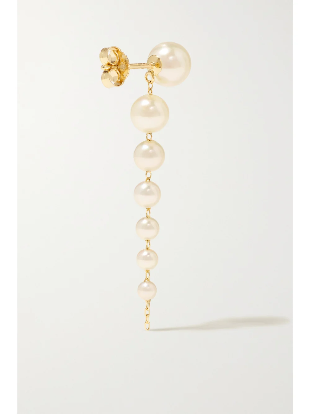 Back view of the Mizuki 14-karat Gold Pearl Earrings