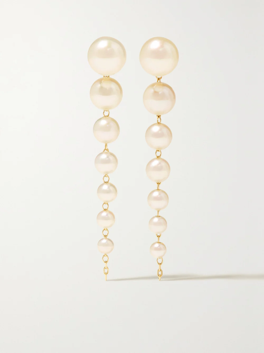 Mizuki 14-karat Gold Pearl Earrings