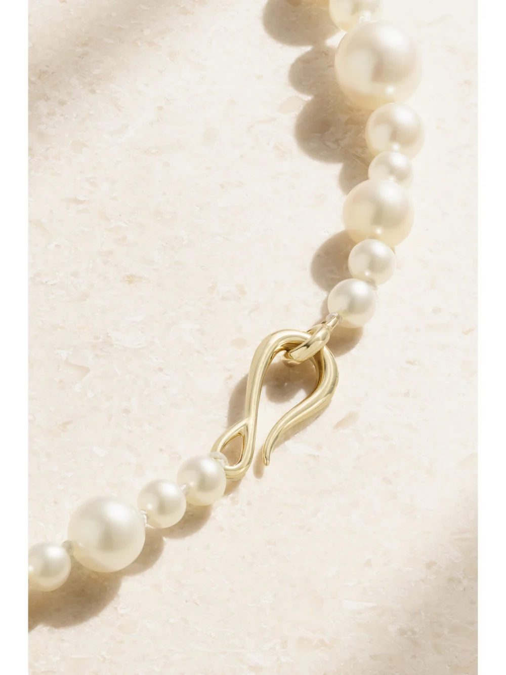 Back view of the Mizuki 14-karat Gold Pearl Necklace