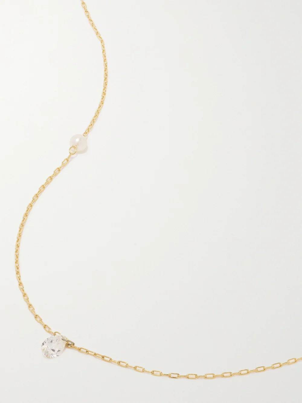 Mizuki Sea of Beauty 14-karat Gold, Pearl and Diamond Necklace