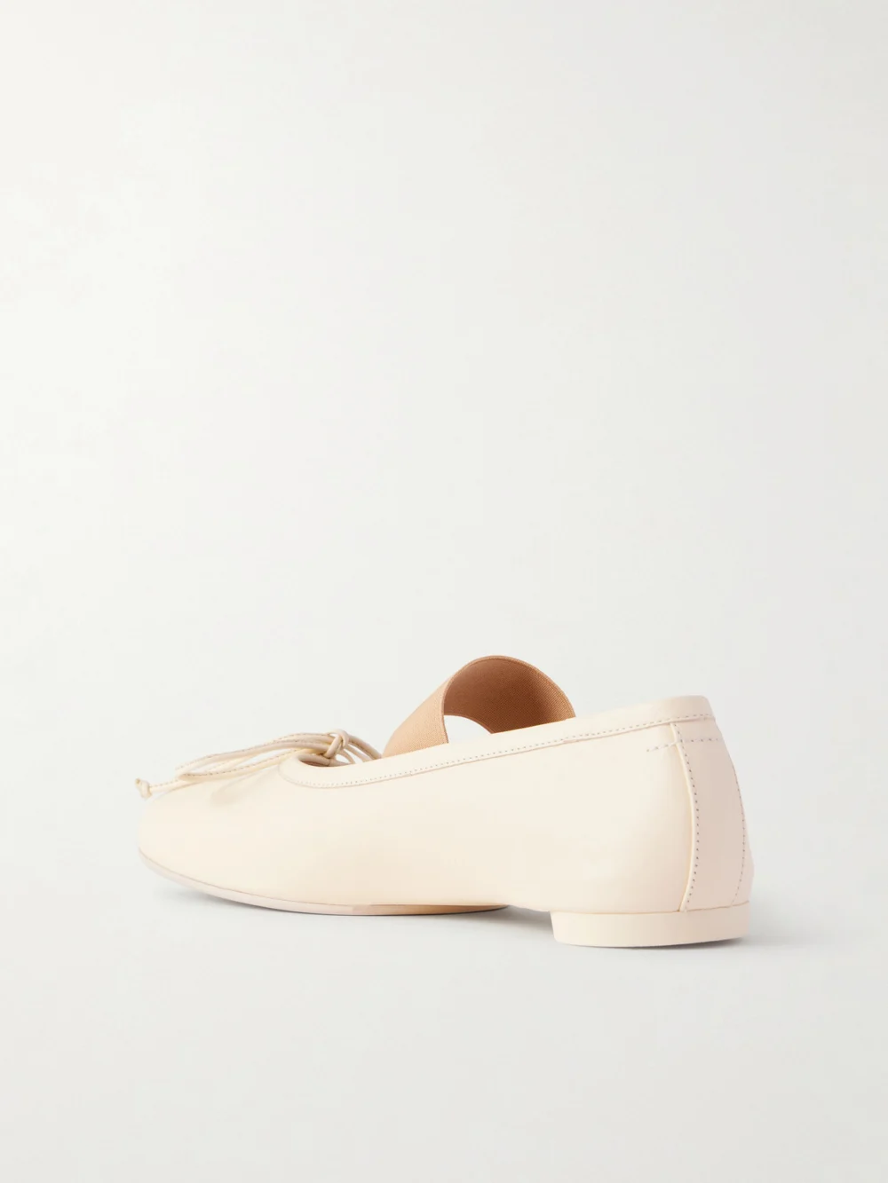 Back view of the MM6 Maison Margiela Bow-detailed Leather Ballet Flats