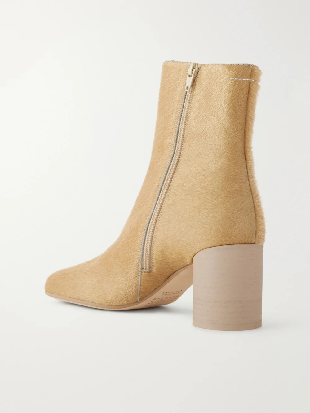 Back view of the MM6 Maison Margiela Calf Hair Ankle Boots