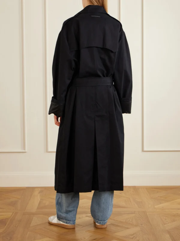 Back view of the MM6 Maison Margiela Cotton-gabardine Trench Coat