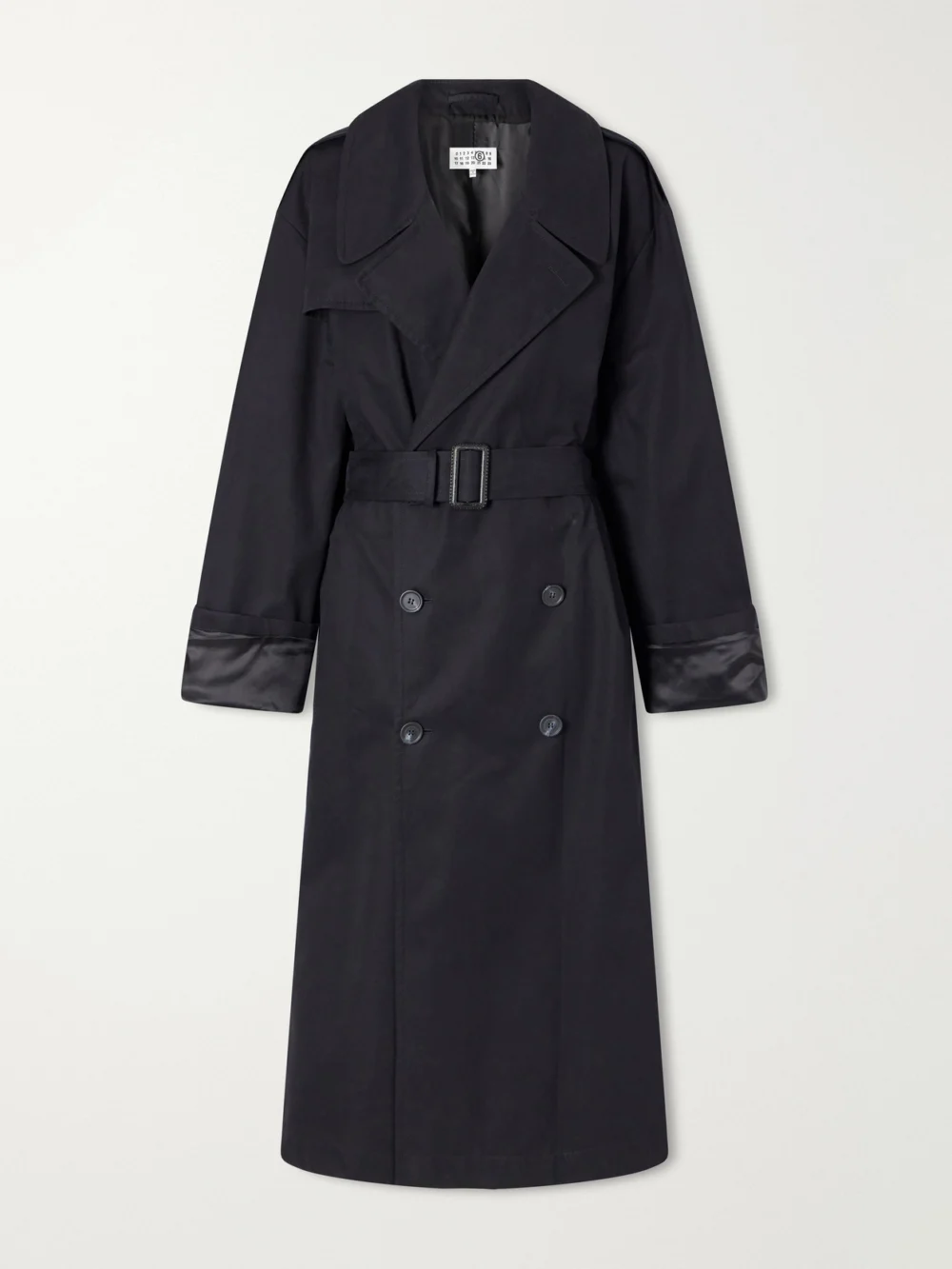 MM6 Maison Margiela Cotton-gabardine Trench Coat in black