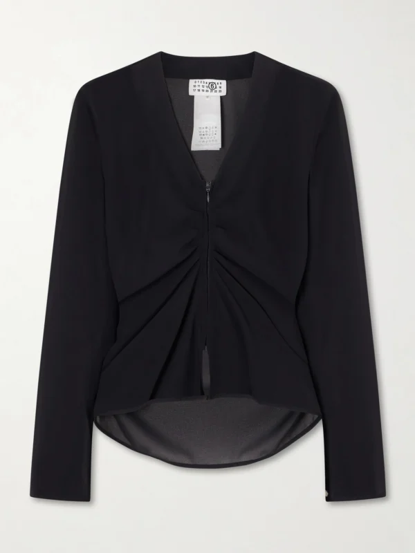 MM6 Maison Margiela Jersey Zip-up Blouse