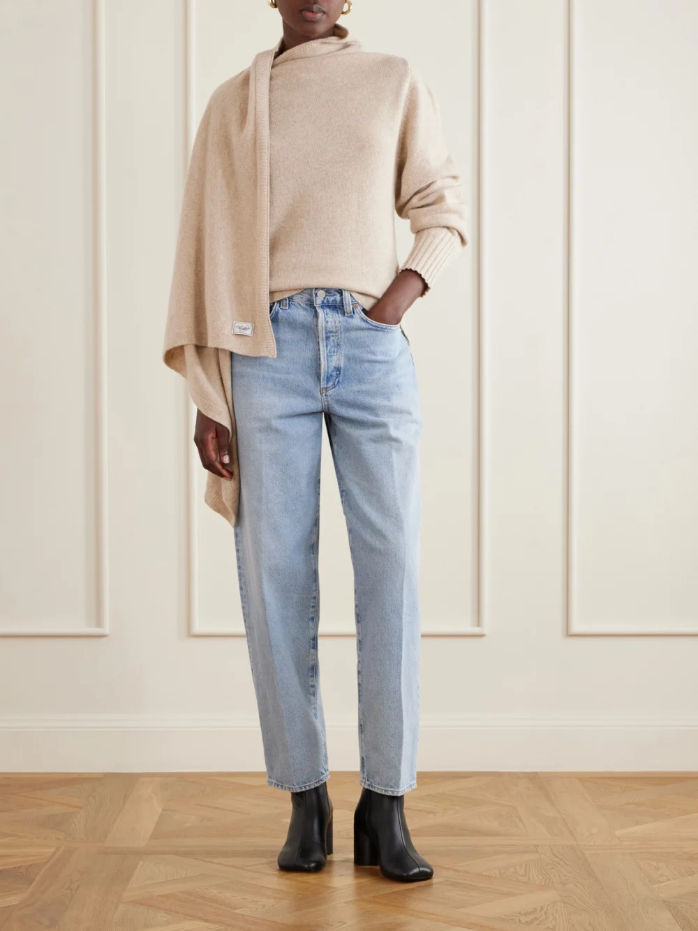 MM6 Maison Margiela Leather Ankle Boots, styled view