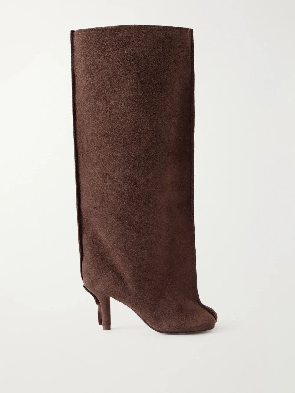 MM6 Maison Margiela Suede Knee Boots in brown