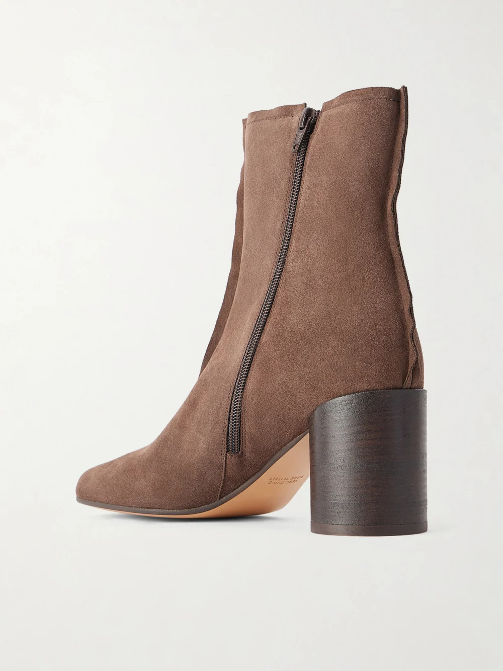 Back view of the MM6 Maison Margiela Tabi Split-toe Suede Ankle Boots