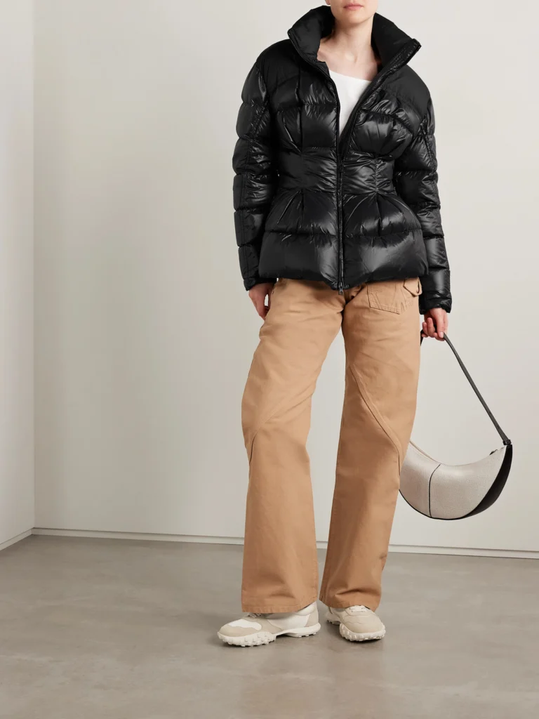 Moncler Appliquéd Quilted Padded Glossed-shell Down Jacket