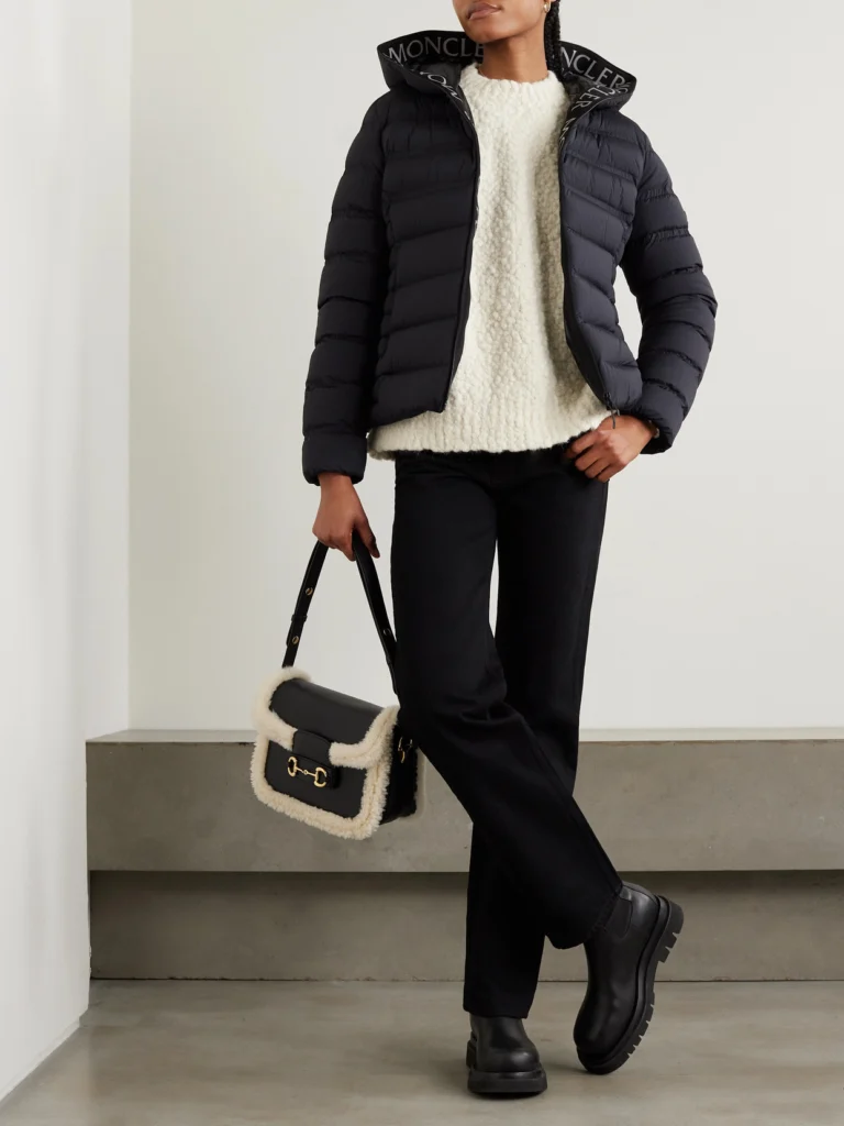 Moncler Appliquéd Webbing-trimmed Quilted Shell Down Jacket