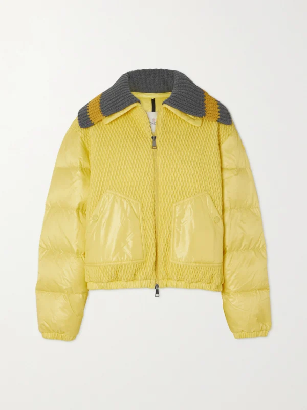 Moncler Apront Cropped Quilted Shell Down Bomber Jacket