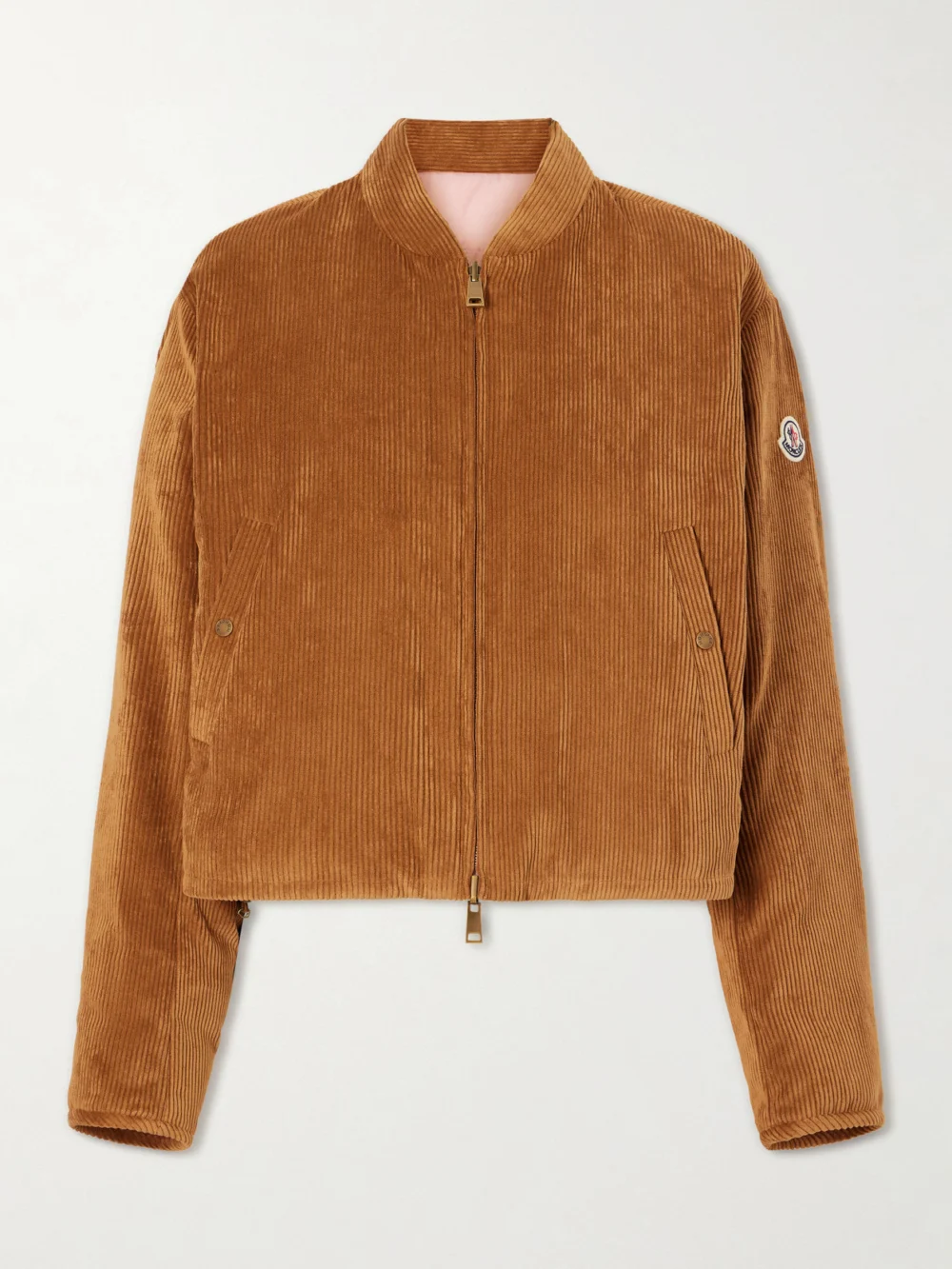 Moncler Blageon Reversible Corduroy Bomber Jacket in brown