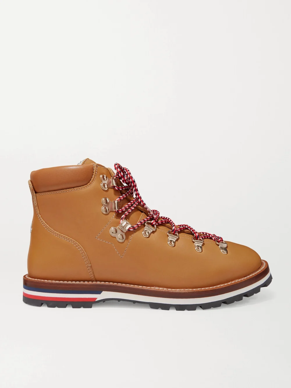 Moncler Blanche Shearling-lined Leather Ankle Boots in tan