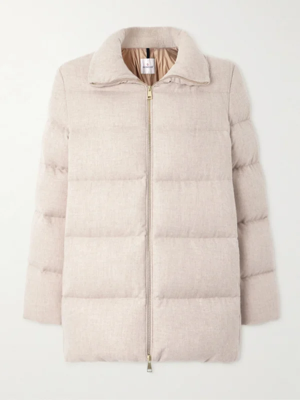 Moncler Bonaguil Padded Wool and Cashmere-blend Down Jacket