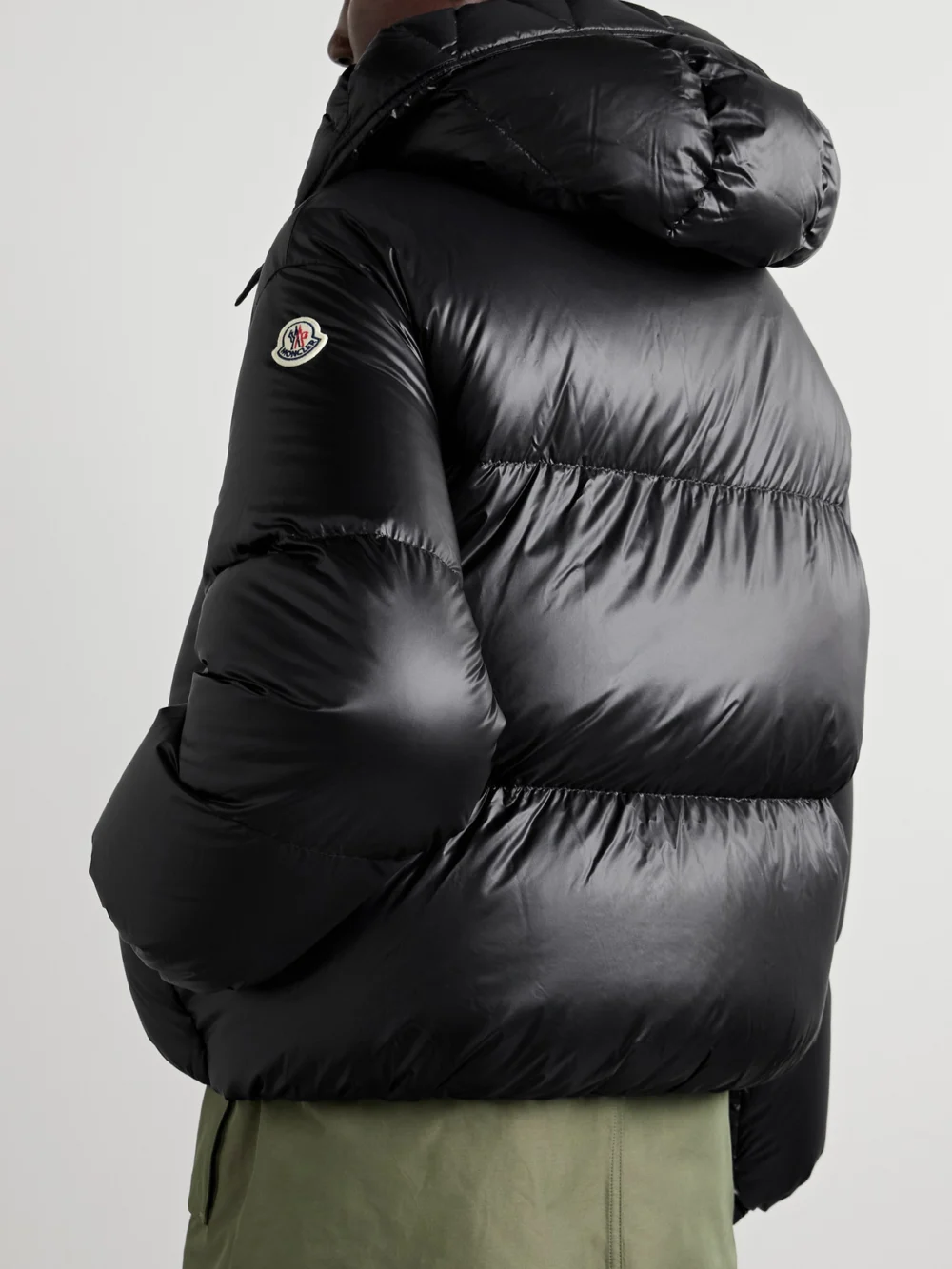 Back view of the Moncler Borey Hooded Padded Quilted Shell Down Jacket