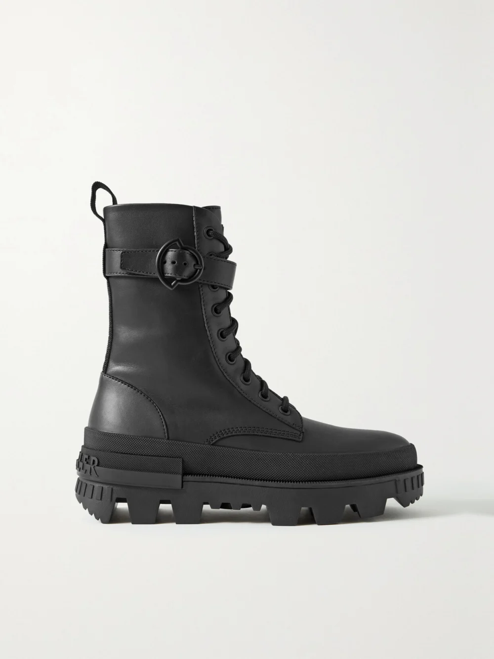 Moncler Carinne Leather Ankle Boots in black