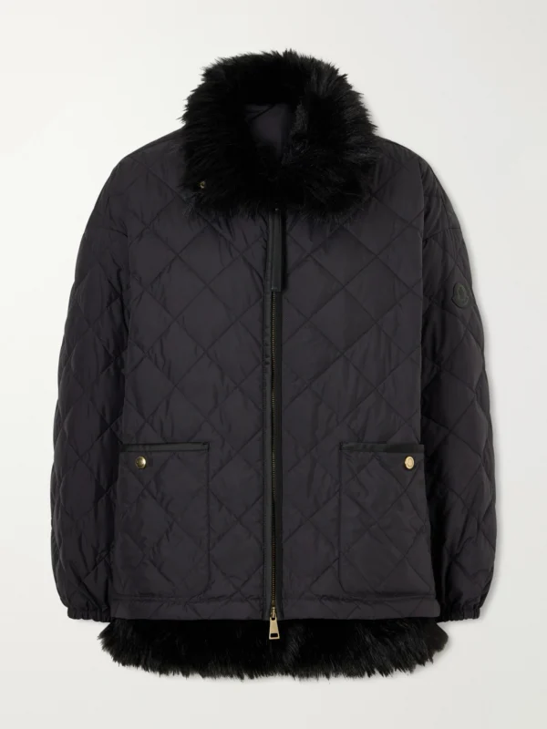 Moncler Chaleureux Plush-trimmed Shell Quilted Down Jacket