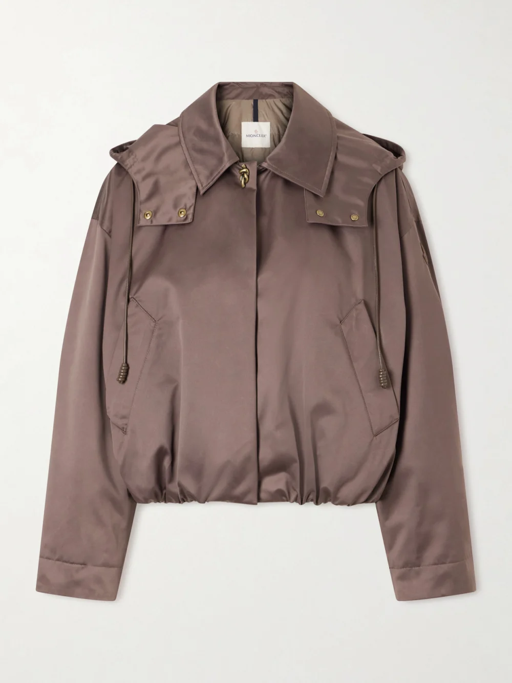 Moncler Chevreuil Duchesse-satin Jacket in taupe