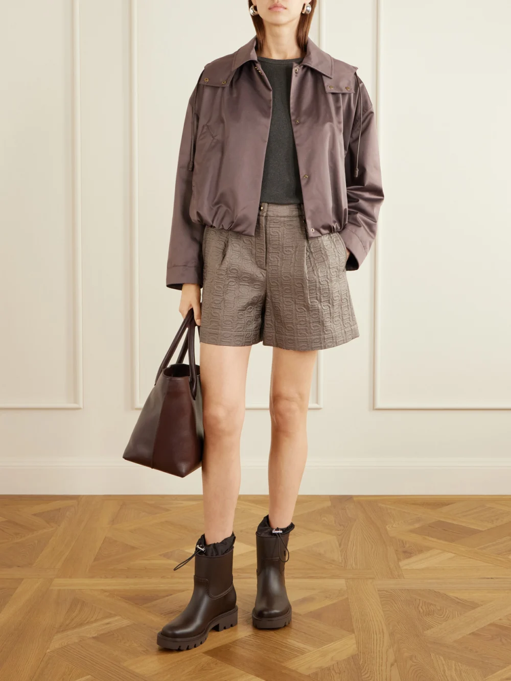 Moncler Chevreuil Duchesse-satin Jacket, worn by a model