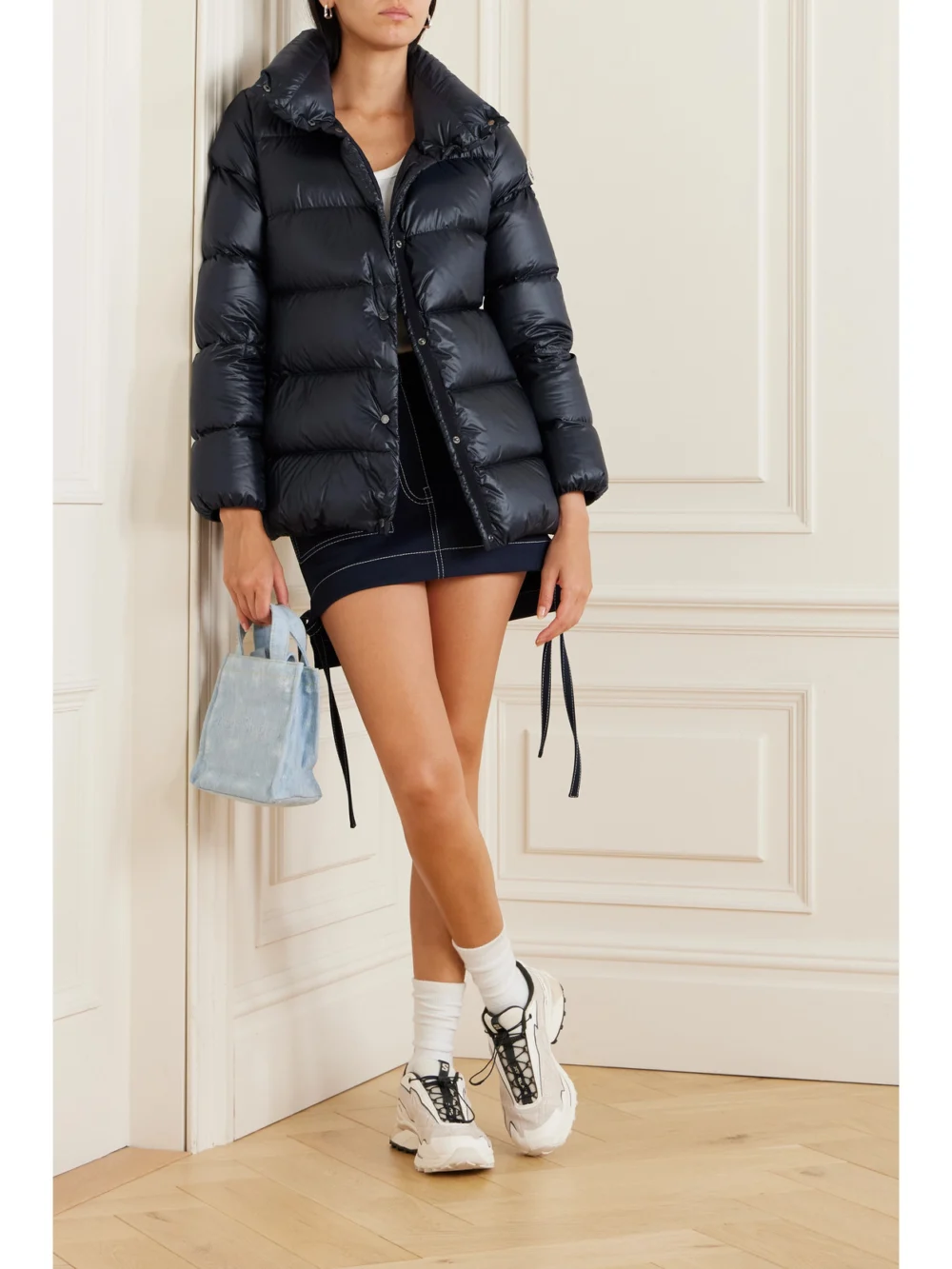 Moncler Cochevis Quilted Shell Down Jacket, worn by a model