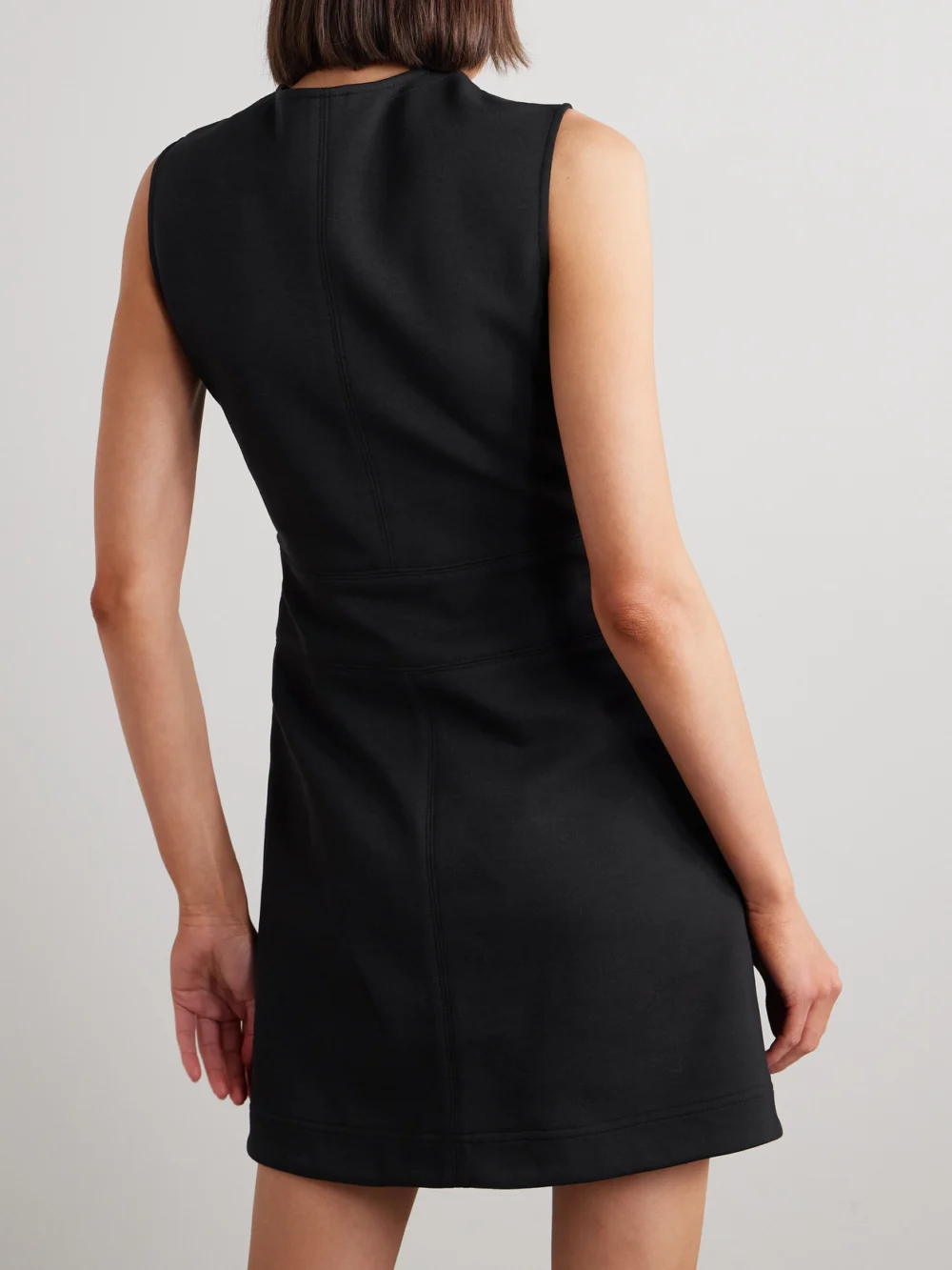 Back view of the Moncler Cotton-blend Jersey Mini Dress